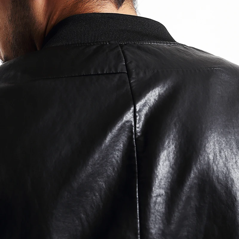 Мужская куртка из экокожи SIMWOOD модное повседневное пальто на молнии модель P61691