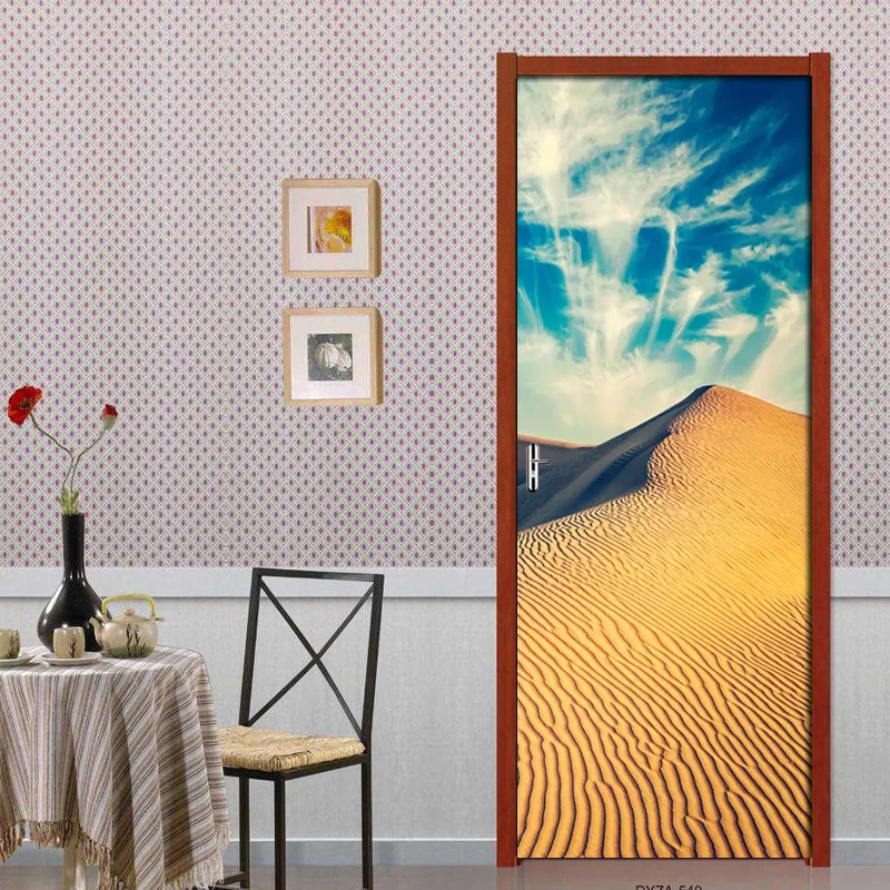 DIY 3D обои ПВХ самоклеющиеся водостойкие фото наклейки на дверь дезерты красивый