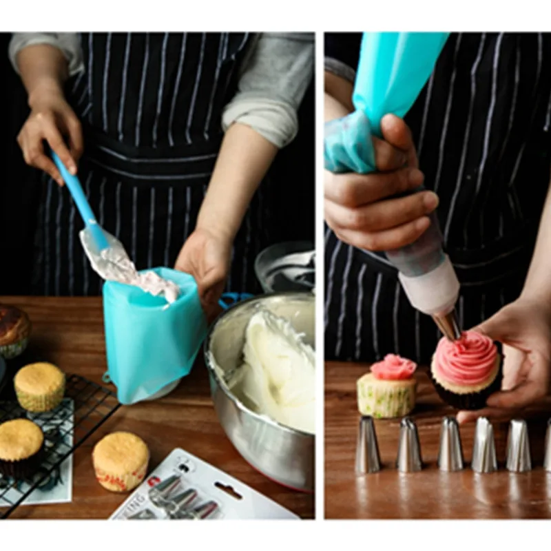 New Silicone TPU Piping Bag Reusable Icing Cream Pastry Cake Decorating Tool | Дом и сад