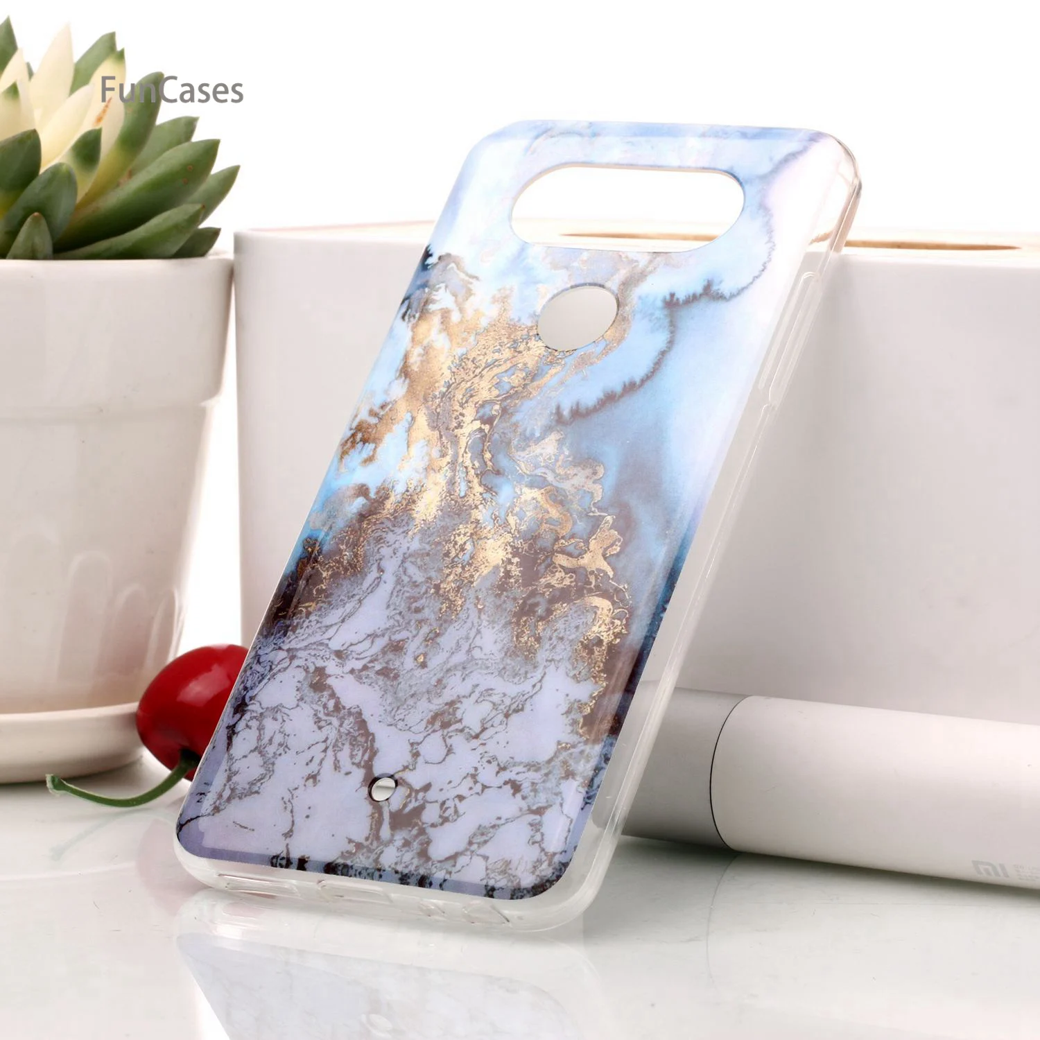 Узор чехол СПС Hoesjes LG G8 мягкая термополиуретановая накладка на заднюю панель для