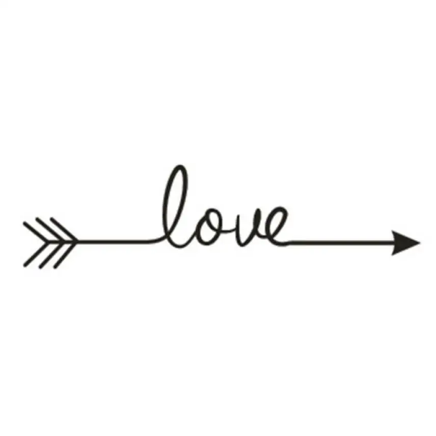 Виниловые наклейки с выгравированной надписью Love arrow|Наклейки на стену| |