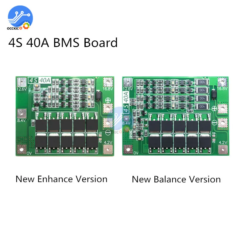

BMS 4S 40A Lithium Battery Protection Board with Balance Enhance version 18650 lithium Battery Charger PCB BMS protection board