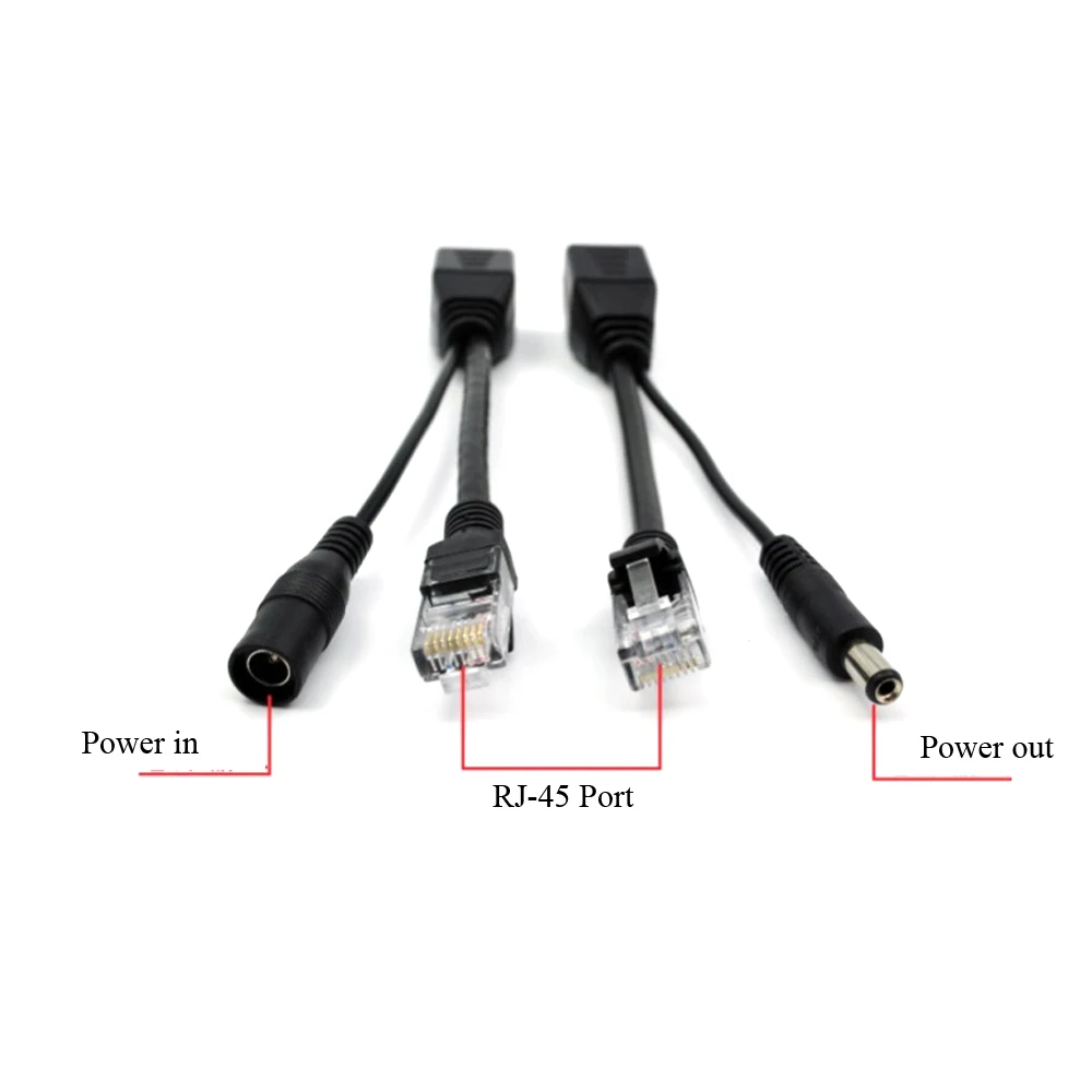 Кабель POE 2 шт. Пассивный адаптер Power Over Ethernet разветвитель инжектор модуль питания