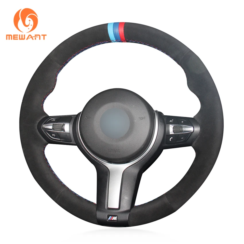 Черный чехол на руль из натуральной кожи для BMW M Sport F30 F31 F34 F10 F11 F07 F45 F46 F22 F23 M235i