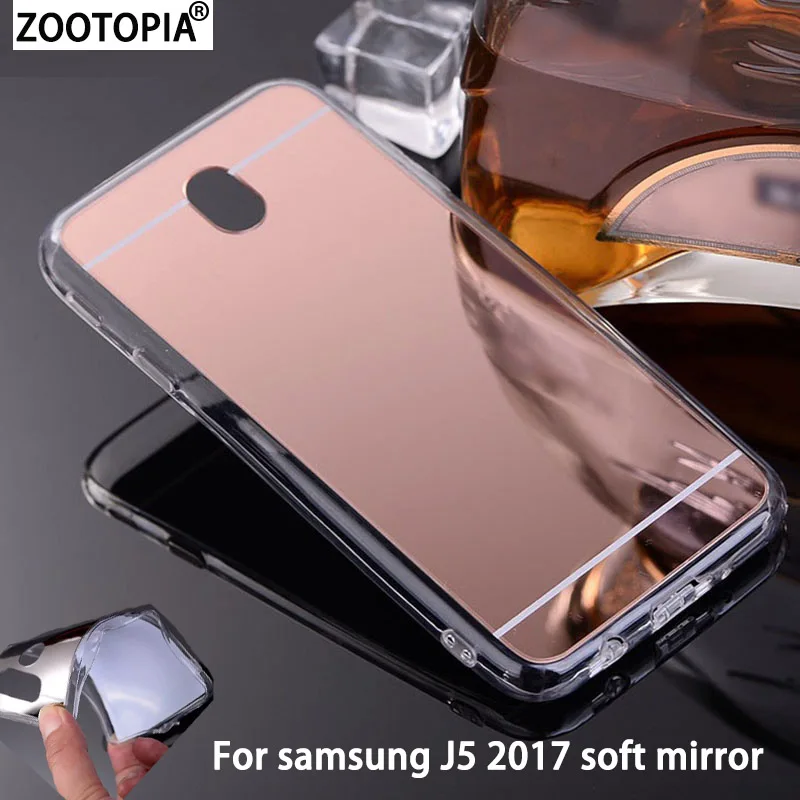 Мягкий зеркальный чехол для Samsung Galaxy J530 J5 2017 силиконовый бампер Tpu на J530F 2017J530 ЕС