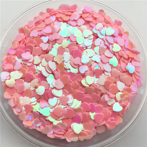 AB Pink Новинка, хит, 20 г, 4 мм, в форме сердца, ПВХ, свободные блестки, блестки, пайетки для дизайна ногтей, маникюра/шитья/свадьбы, конфетти украшения - Цвет: AB Pink