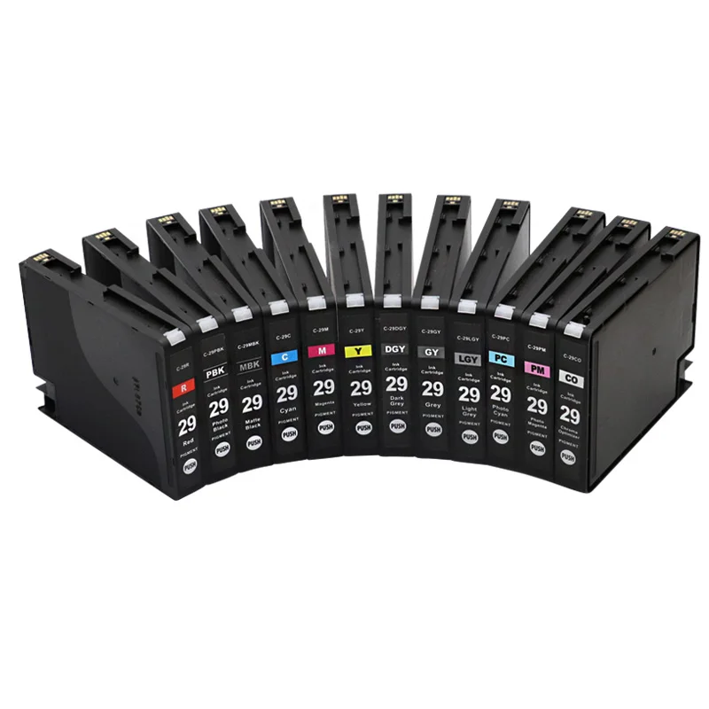 PGI29 PGI 29 чернильный картридж 12 цветов для Canon PIXMA PRO-1 принтер PGI-29 пигментные полные чернила с чипом