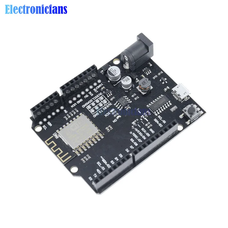 Макетная плата ESP8266 для WeMos D1 R2 на основе Wi-Fi Arduino Nodemcu совместимая с Micro USB |