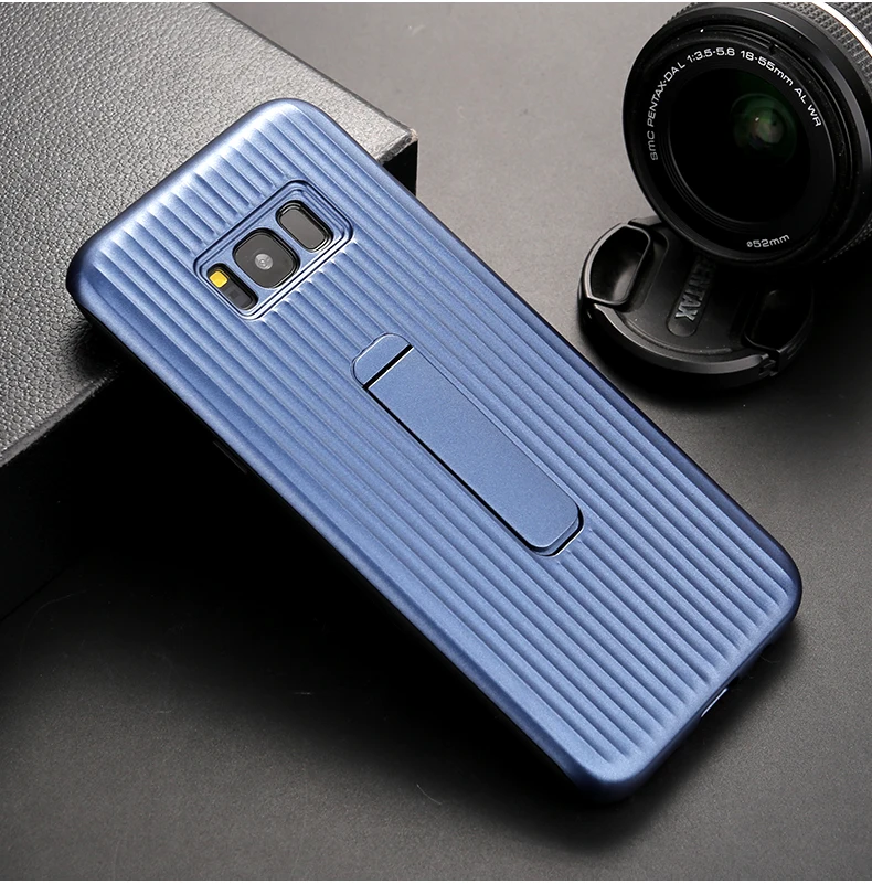 Car Holder Stand Magnetic texture TPU bumper Case For Samsung Galaxy S8 S9 Plus Cover A8 2018 Note 9 8 S7 edge case |