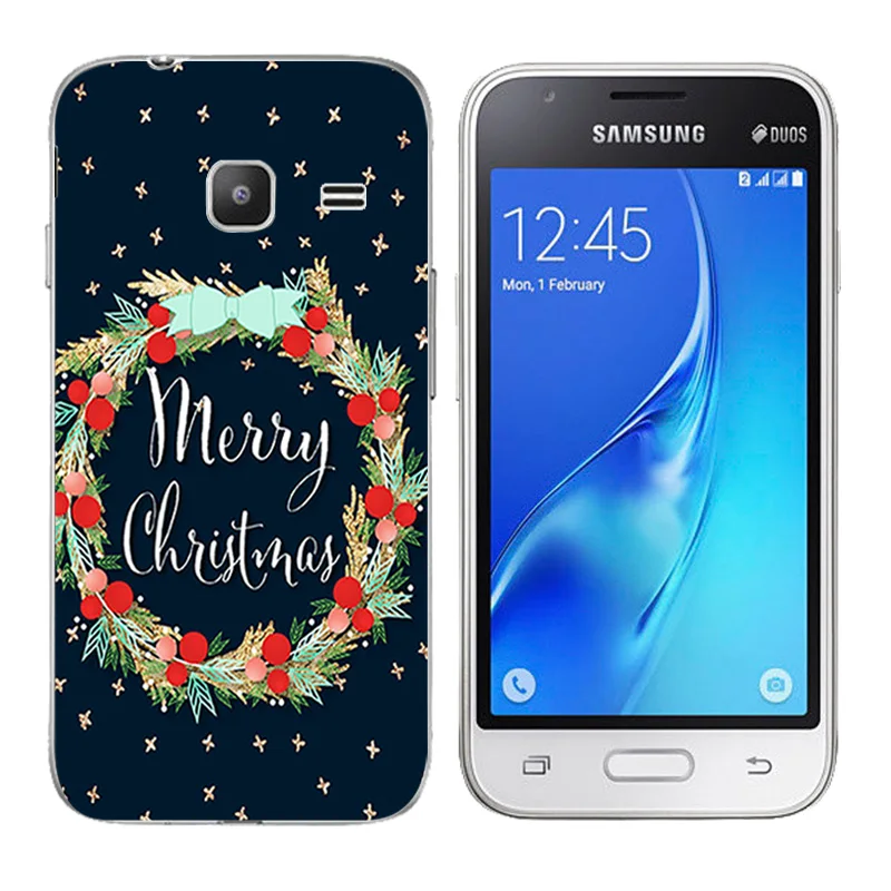TPU Case for Samsung Galaxy J1 Mini Cover J105 J105H Silicon Phone Merry Day Printing mini Nxt Duos Shell |