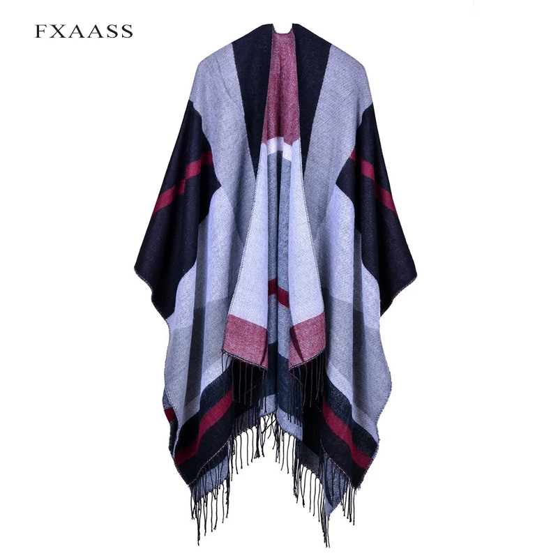 FXAASS новая осенняя/зимняя шаль Модное пончо женский шарф для леди Роскошное
