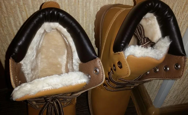 Супер теплые мужские зимние кожаные ботинки водонепроницаемые резиновые для