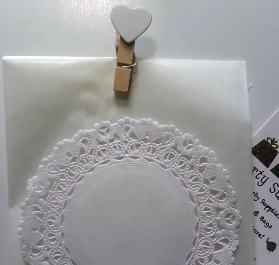 Мини деревянные белые колышки в форме сердца для подарочной упаковки свадебные