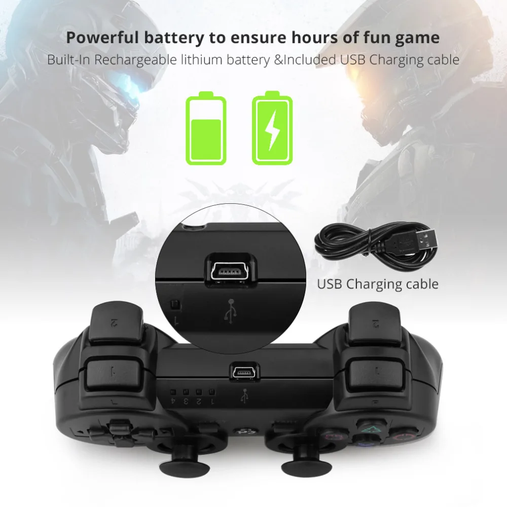 Беспроводной Bluetooth контроллер для SONY PS3 геймпад PlayStation3 игровой двойной шок