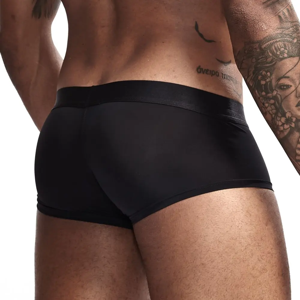 JOCKMAIL, ультратонкое сексуальное нижнее белье, мужские боксеры, одноцветные, выпуклые, мужские трусы, Короткие трусы, мужские трусы-боксеры