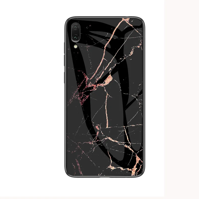 Мраморный чехол из закаленного стекла для huawei P30 Pro mate 20 P20 P10 Lite Y6 Y7 Prime Y5 Y9 на Honor 8X 8A Pro P Smart Cover - Цвет: 4