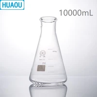 huaou 10000ml erlenmeyer flask 10l borosilicate 3 3 glass narrow neck conical triangle flask laboratory chemistry equipment