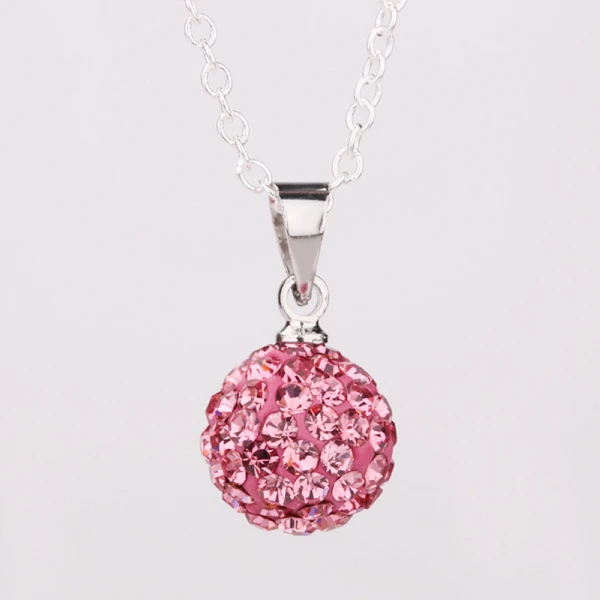 VALEN BELA 7 Colors Charms Shambhala Beads Women Pendant Silver chain Pingente Necklace Accessories Jewelry XL1629 | Украшения и