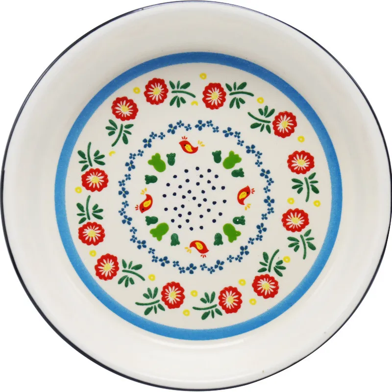 Фарфоровая посуда в этническом стиле с изображением цветов соевый соус уксус