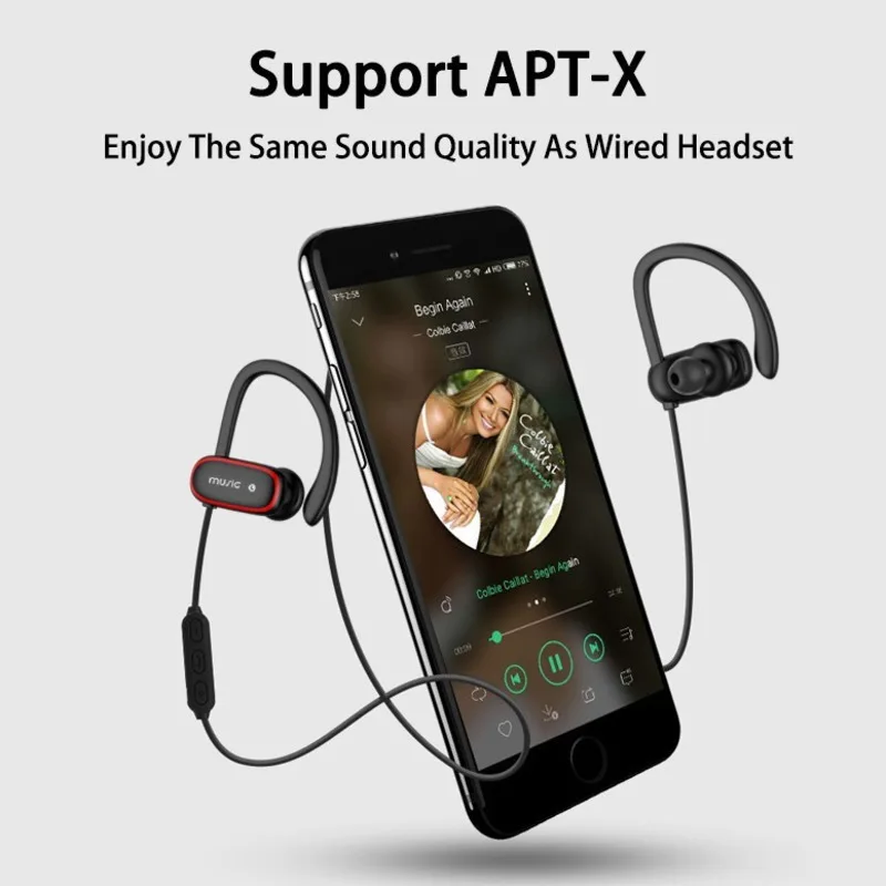 Bluetooth-наушники с ушным крючком беспроводные наушники BT 4 2 Спортивная гарнитура