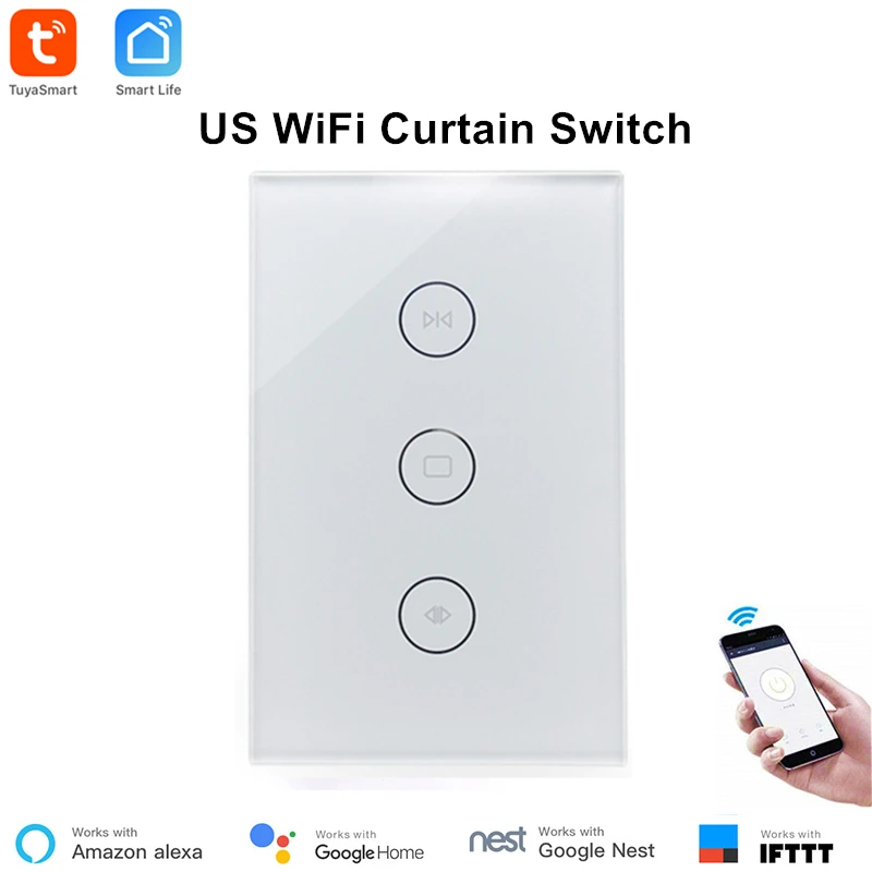 США/AU AC110 250V WiFi Электрический жалюзи сенсорный выключатель приложение голосовой