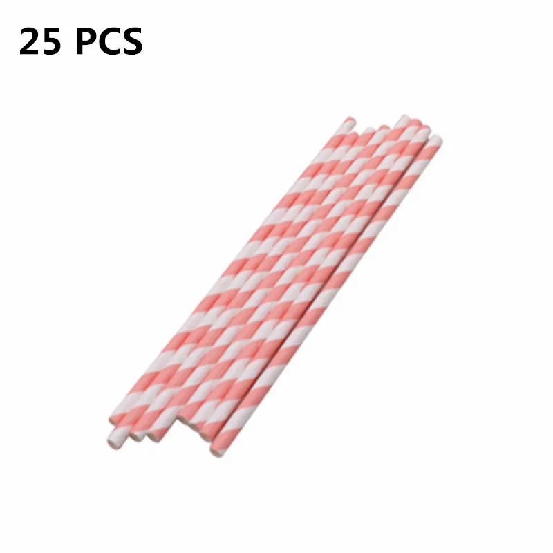 Straws 1 Ourwarm, Золотая фольга, розовая одноразовая посуда, бумажные тарелки и стаканы, салфетка, настольная основа, Гавайские украшения на день рождения, свадьбу - Цвет: Straws 1