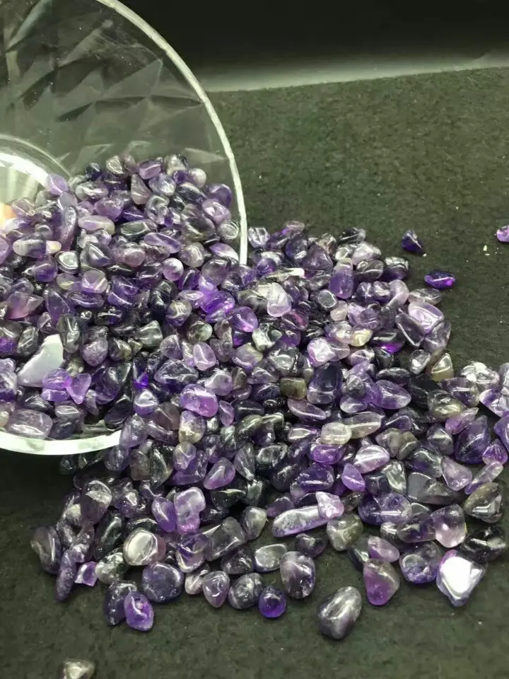 

2015 Assorted Natural Amethyst Tumbled Stone Magnet Gravel Beads Chakra Healing Reiki Fengshui Decoration