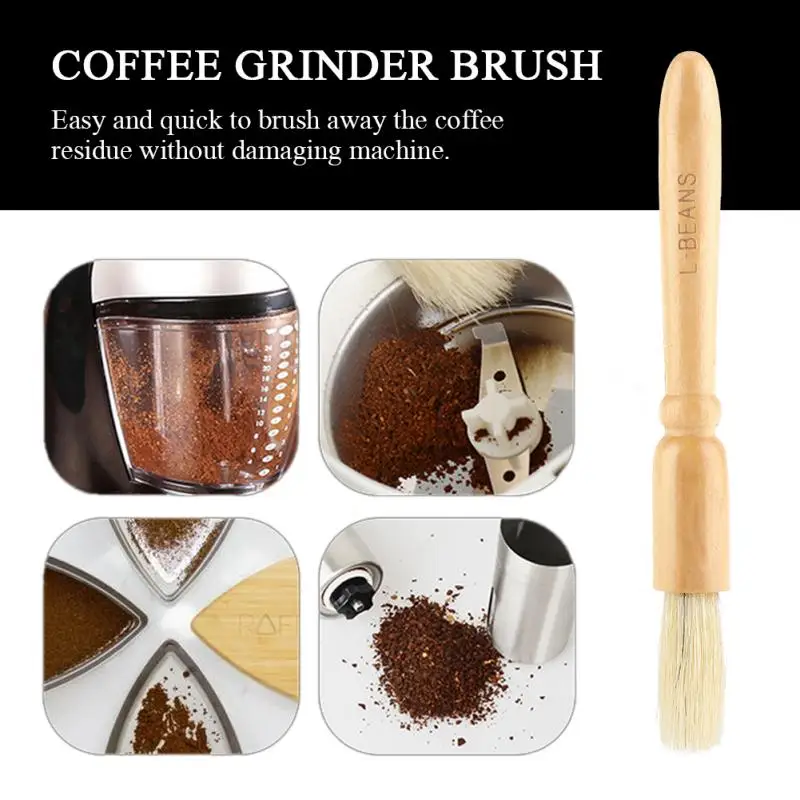 Coffee Grinder Machine Cleaning Brush Solid Wooden Handle Practical Cleaner Tool Accessory | Дом и сад