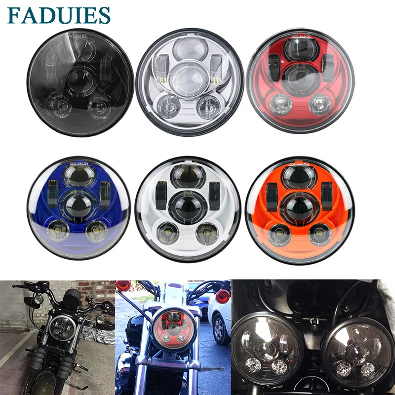 

FADUIES Motorcycle Accessories 5 3/4" Led headlight 5.75" LED Headlamp For Harley- motorcycle Sportster 883 XL883 883L XL883R