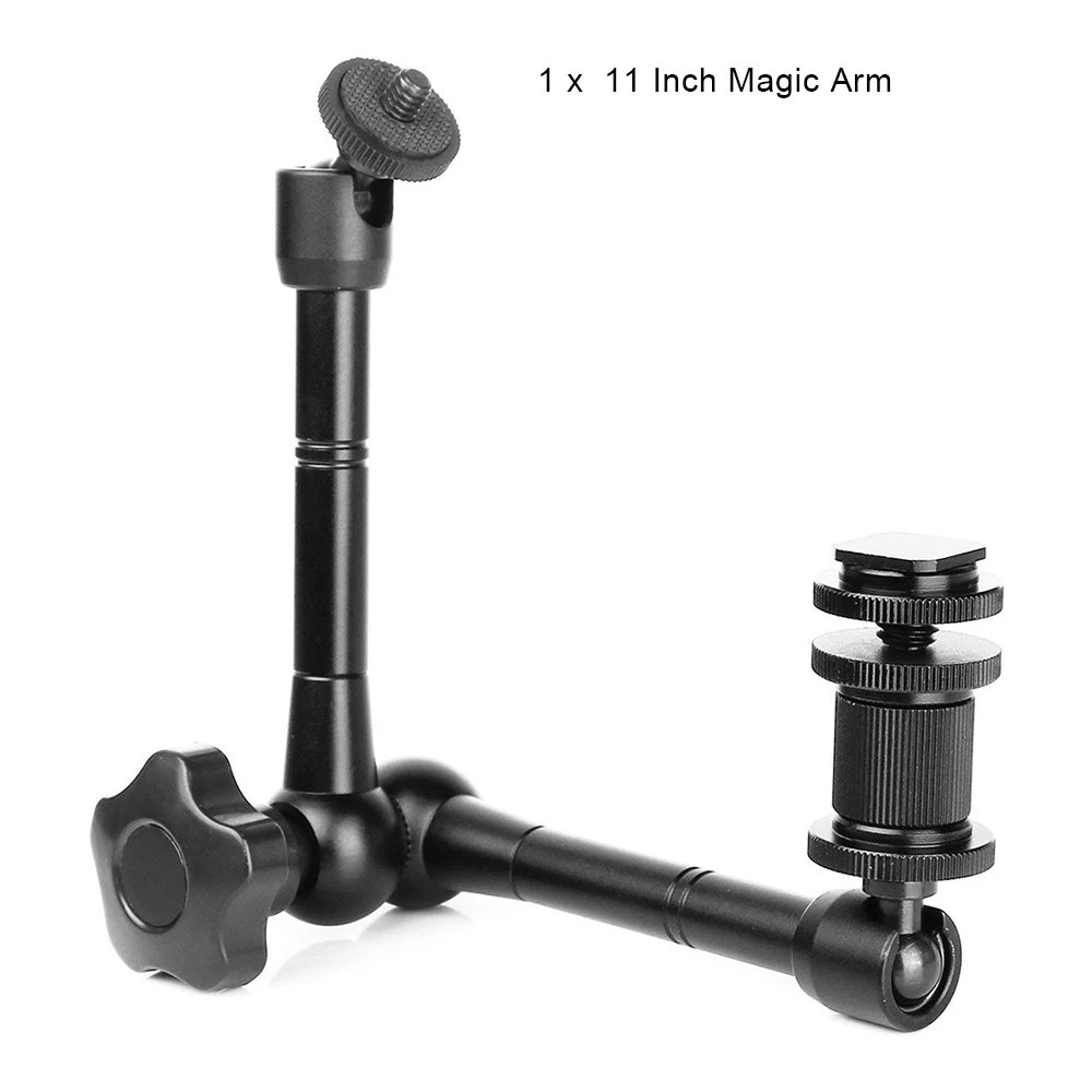 11 inch Magic Arm Schreibtisch Dolly+ 11 дюймов Волшебная рукоятка настольная Мобильная роликовая видео рейка Конькобежец для SLR камеры слайдер Долли Автомобильная дорожка и волшебная рукоятка - Цвет: 11 inch Magic Arm