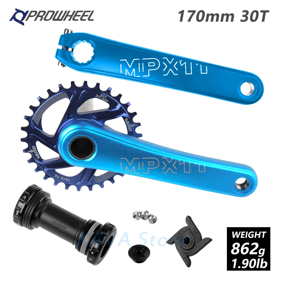 170 Blue 30T and BB MTB велосипед для горного велосипеда костюм с каретка BB 170/175 мм узкая широкая цепь из колец цепь 30/32/34/36/38T Crank Звездочка для SRAM GXP - Цвет: 170 Blue 30T and BB