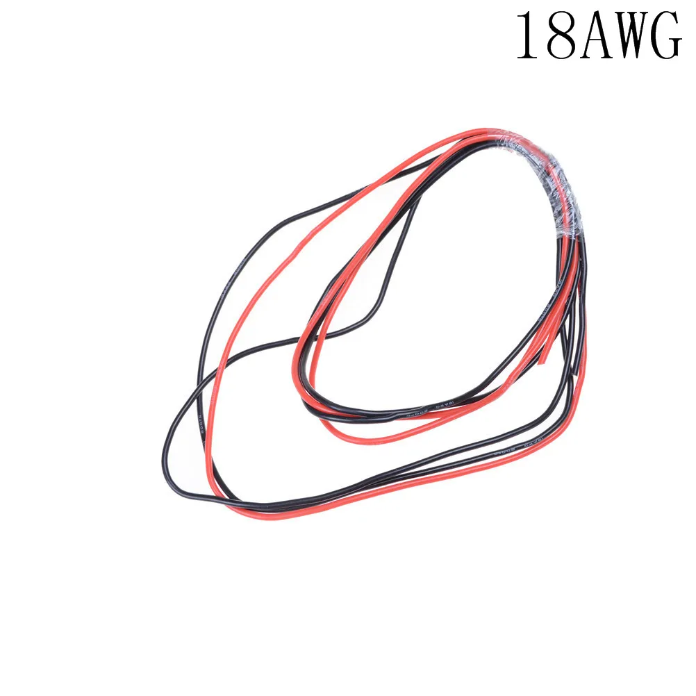 MINIFRTU 1 метр красный + Черный силиконовый провод 12AWG 14AWG 16AWG 22AWG 24AWG термостойкий