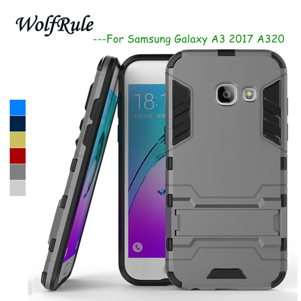 Чехол для телефона Samsung Galaxy A3 2017 резиновый + пластиковый чехол A320 Fundas | Мобильные