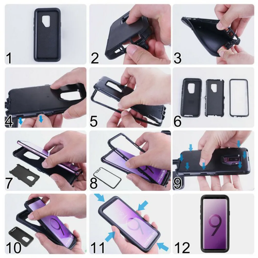 Для samsung Galaxy S9 S9 plus S8 S7 edge гибридный защитный противоударный Прочный чехол для телефона PC и TPU комбинированный чехол для S10 S10 lite coque