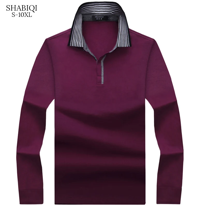 SHABIQI 2021 Новые бренды мужские рубашки поло с длинным рукавом Camisas стоячий воротник