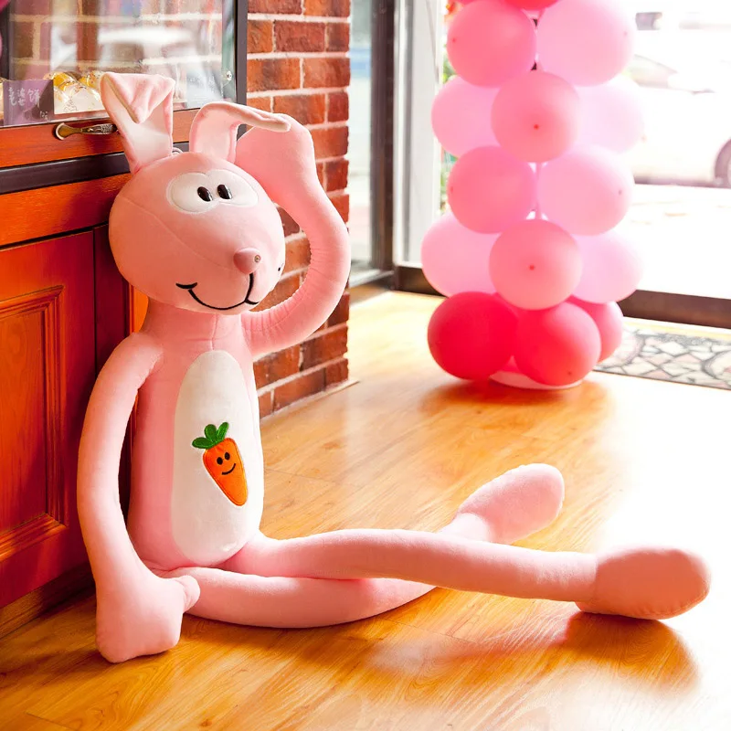 Pink 70cm Мультфильм редиска длинные ноги кролик мягкие плюшевые игрушки кукла животное кролик подушка дети девушка день рождения Рождественский подарок дропшиппинг - Цвет: Pink 70cm