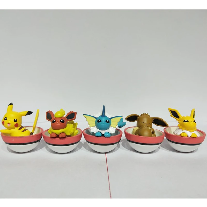 5 шт./компл. Takara Tomy Pokemon аниме Pikachu Eevee Jolteon vaporion Flareon мини ПВХ фигурки подарки для