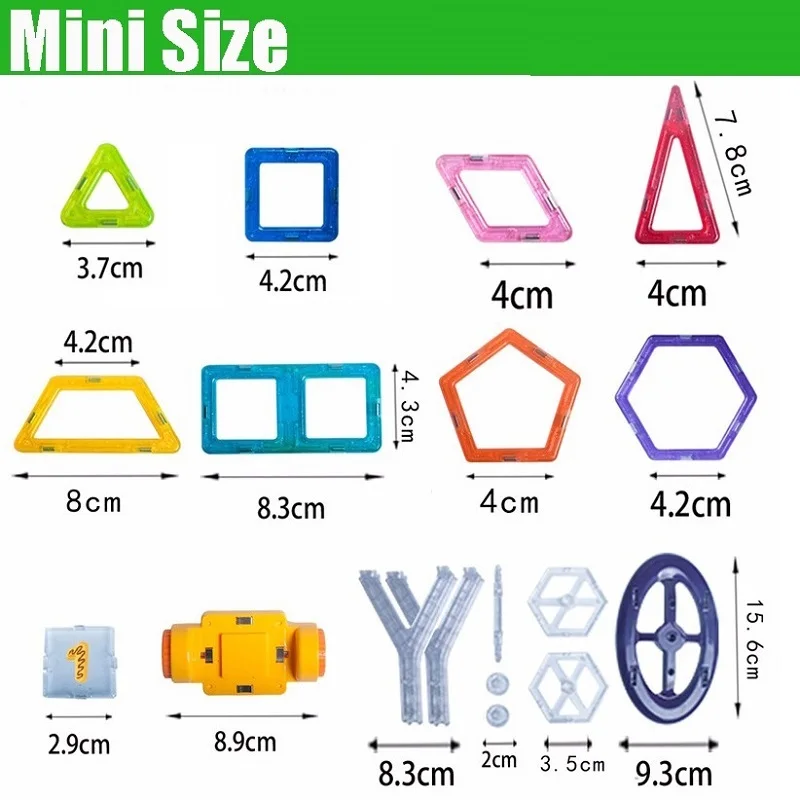 252 шт. Мини Магнитный конструктор Construction Set модель и строительство игрушки