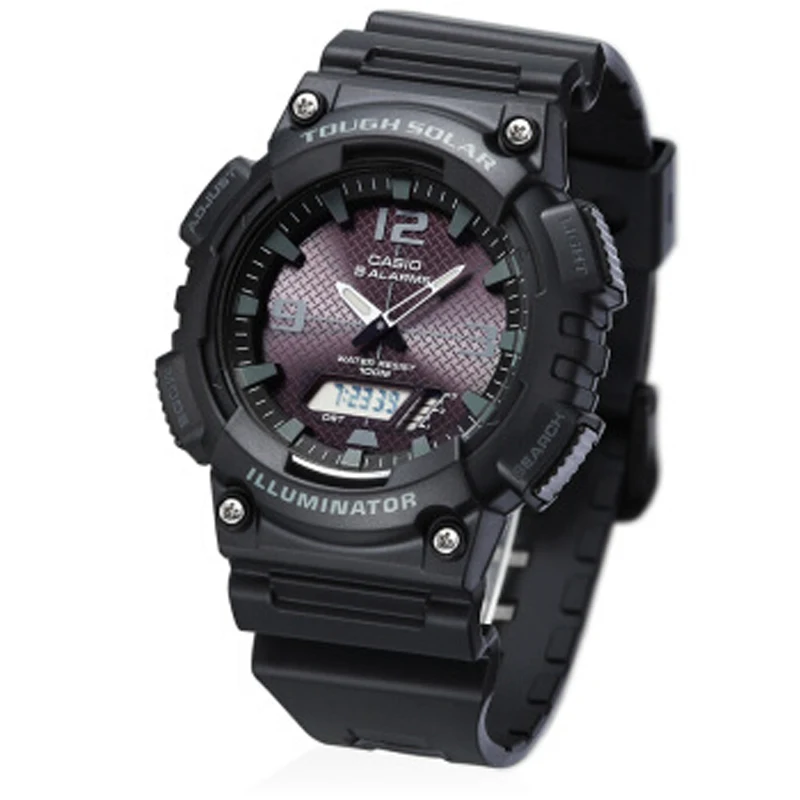 CASIO Часы Армия relogios Для мужчин кварцевые наручные часы AQ-S810W-1A спортивные Плавание сзади Солнечный свет Мощность резинкой - Цвет: AQ-S810W-1A2
