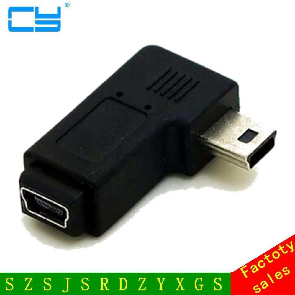 2 шт./лот угловой мини usb кабель-удлинитель с углом 90 градусов на разъем папа для mini