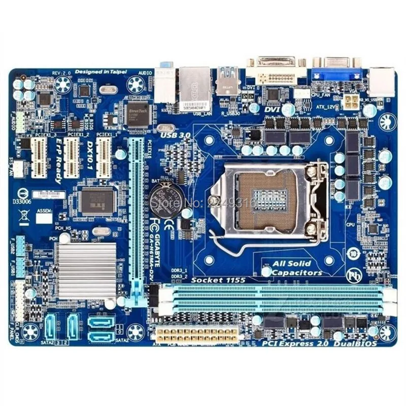 Для Gigabyte GA-H61MA-D2V рабочего Материнская плата H61MA-D2V H61 LGA 1155 i3 i5 i7 DDR3 микро-atx корпус полностью Тесты
