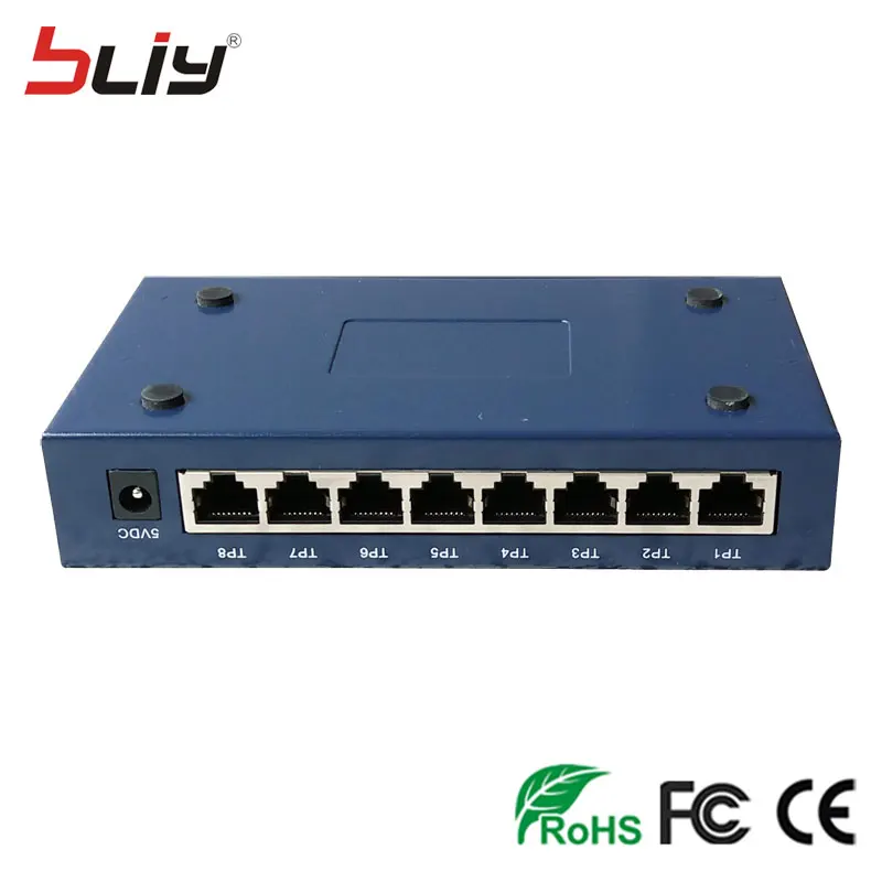 8GE гигабитный коммутатор 8 10/100/1000 м rj45 UTP LAN порт Настольный сетевой переключатель