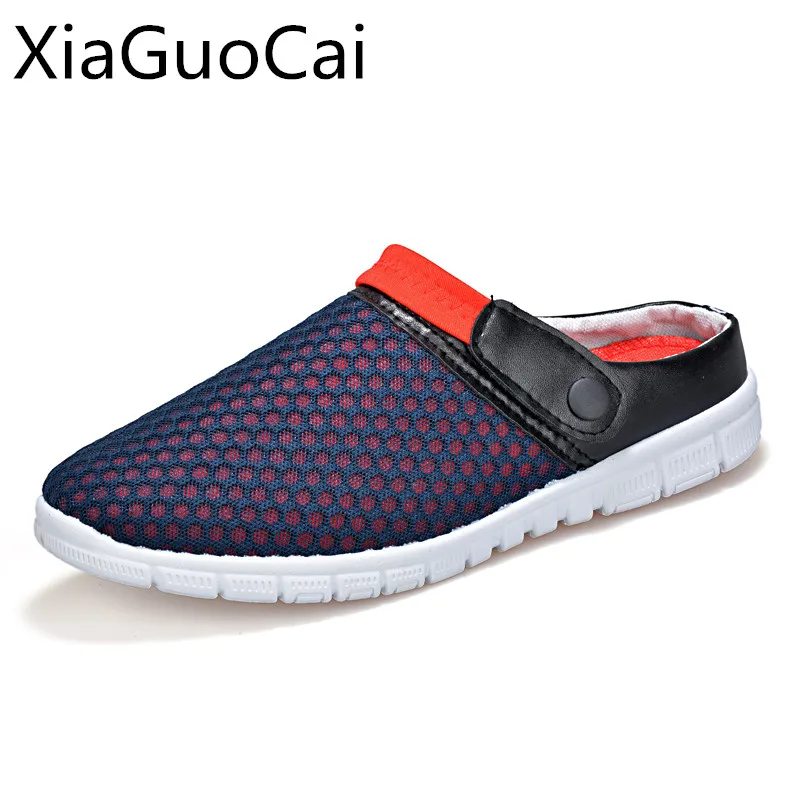 

2016 New Fashion Air Mesh Men Casual Shoes 3 Colors Super Breathable Slip On Lazy Men Shoes Beach Flip Flops Slippers c268 15