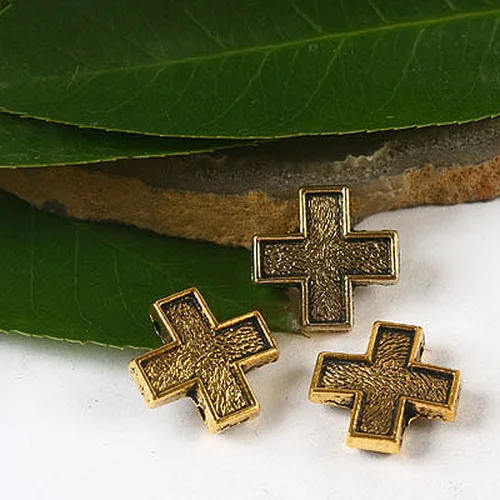 

30 шт. подвески в форме Креста темного золотого цвета h2340