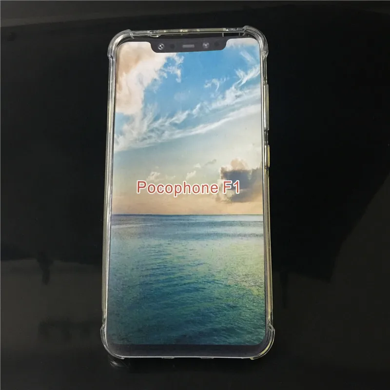 Противоударный прозрачный чехол из ТПУ Для Xiaomi Pocophone F1 ударопрочный мягкий на