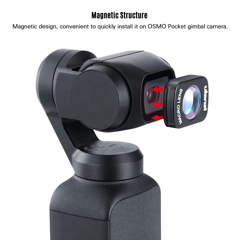 Макрообъектив Ulanzi 10X с магнитной конструкцией для карманной камеры DJI OSMO