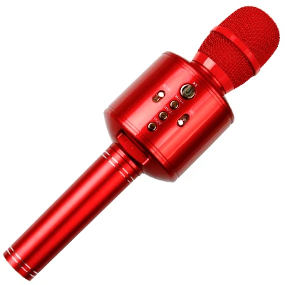 Bluetooth беспроводной ручной микрофон профессиональный плеер динамик семья KTV микрофон мобильный открытый вечерние колонки - Цвет: Red