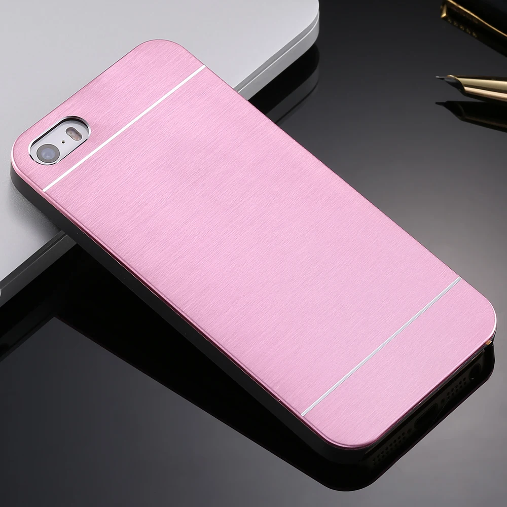 KISSCASE Aluminum Anti-knock Plastic Case For iPhone 5 5S SE 4S Metal Hard Back Phone Cases 7 6 6S Plus Cover Shells |