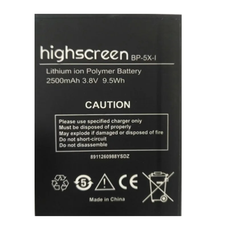 BP-5X-i Батарея для Highscreen Boost2 II мобильных телефонов SE Innos D10 D10CF 2500 мАч