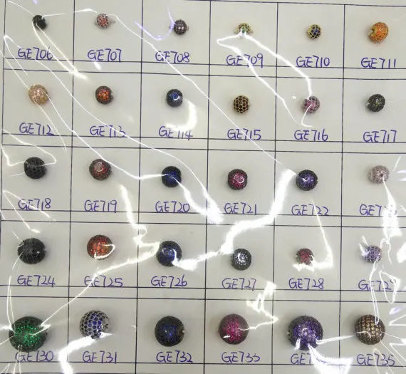 

Batch 50pcs 6-16mm AA grade ,Micro Pave Diamond CZ charm bead Ball beads Green Blue Ruby Red Findings Spacer bead DIY beads